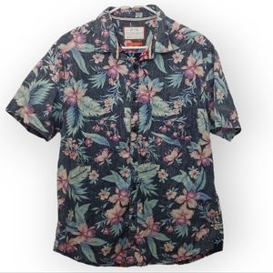 Denim & Flower Men's Size XL Shirt Tropical Resort Vacation Vibes Slim Fit